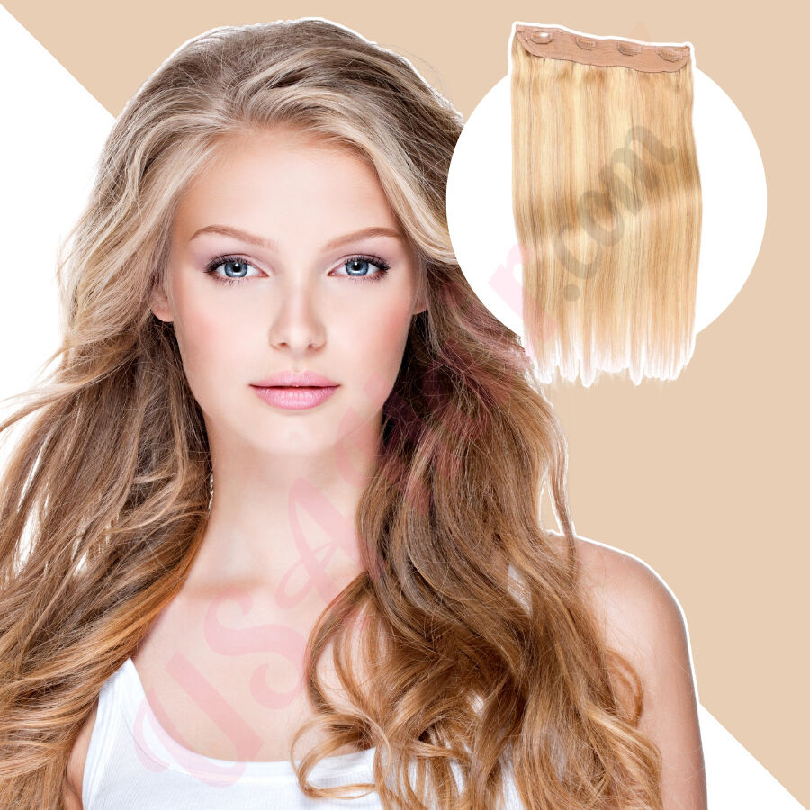 Human hair hotsell halo extensions brown